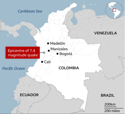 Colombia earthquake today