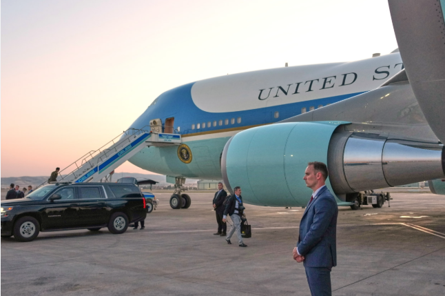 Trump hid in catering cart in secret plane swap