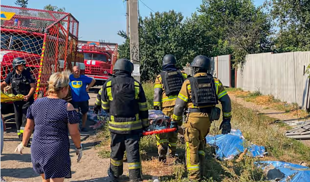 The Moscow region is hit by a drone blitz as Russian missiles kill 10 in a Ukrainian village