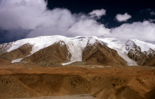 Glaciers are seen in the Pamir Mountains