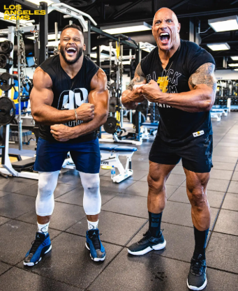 Rams star Aaron Donald and Dwayne ‘The Rock’