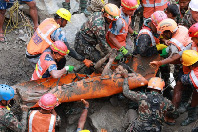 2 trapped workers rescued from Nepal hydropower tunnel 9 days after floods