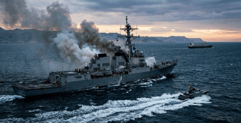 U.S Military Ship in Strait of Hormuz