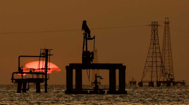 Oil platforms and pumpjacks at Lake Maracaibo, as residents around the oil‑rich center of Maracaibo in Venezuela Zulia state.