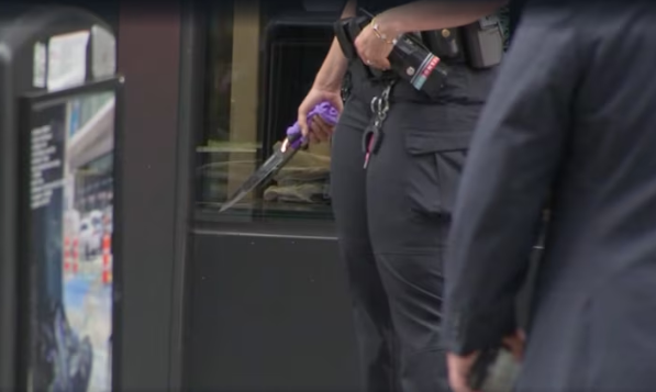 Police at the scene of a stabbing in New York City's Times Square, Aug. 31, 2026.