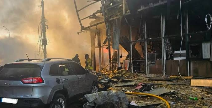 Russian Strike on Ukrainian Shopping