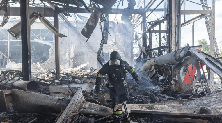 Russian Strike on Ukrainian Shopping