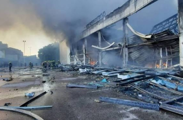 Russian Strike on Ukrainian Shopping