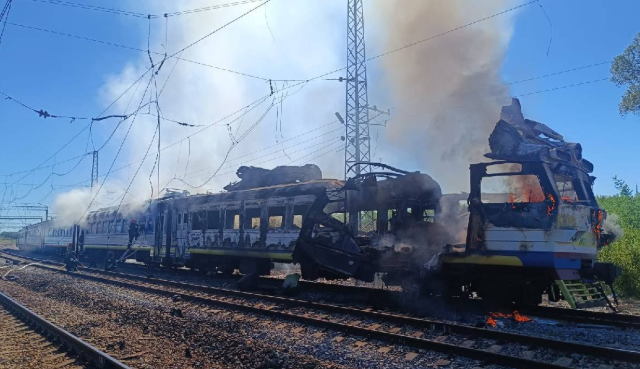Russia Strikes Ukrainian Train Moments After Boris Johnson and European Officials Leave Station