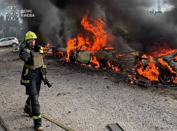 Russian Drone Strike on a Passenger Bus in Ukraine Kills 5 and Injures 7