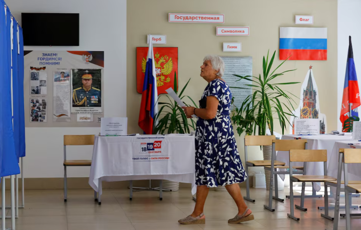 Russia ruling pro-Putin party on track to win wartime election after drones strike Moscow
