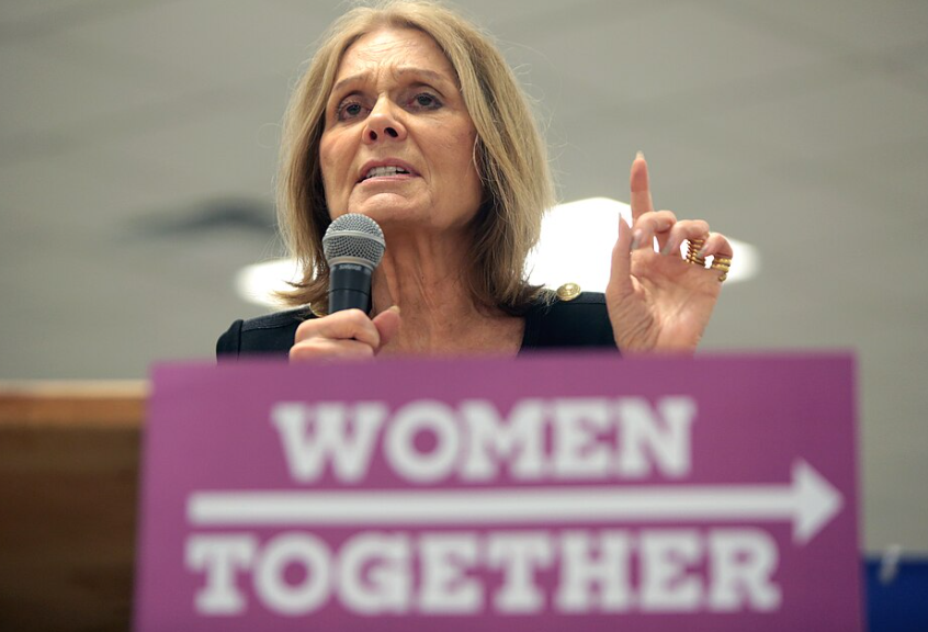 Steinem at an event campaigning for Democratic nominee Hillary Clinton in September 2016.