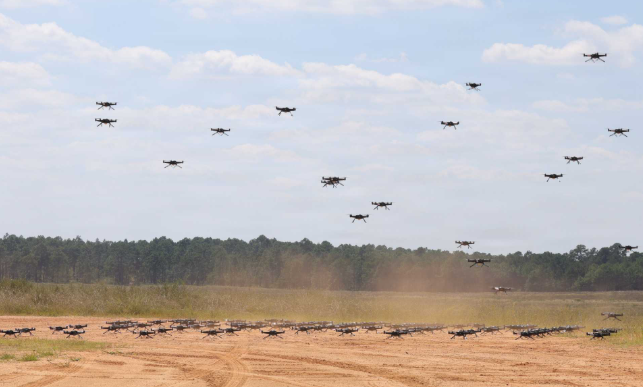 U.S Army Tests AI and Electronic Warfare to Counter 100-Drone Swarms